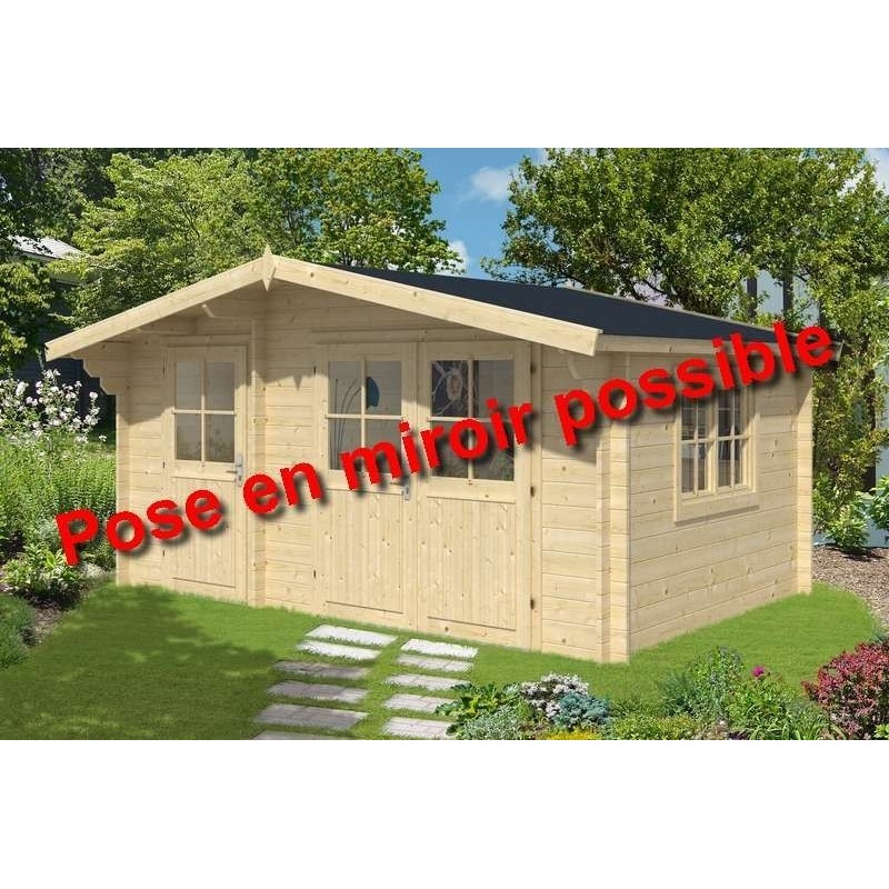 Chalet en bois 15m2 450x350cm LUKAS de Jardin et Chalet