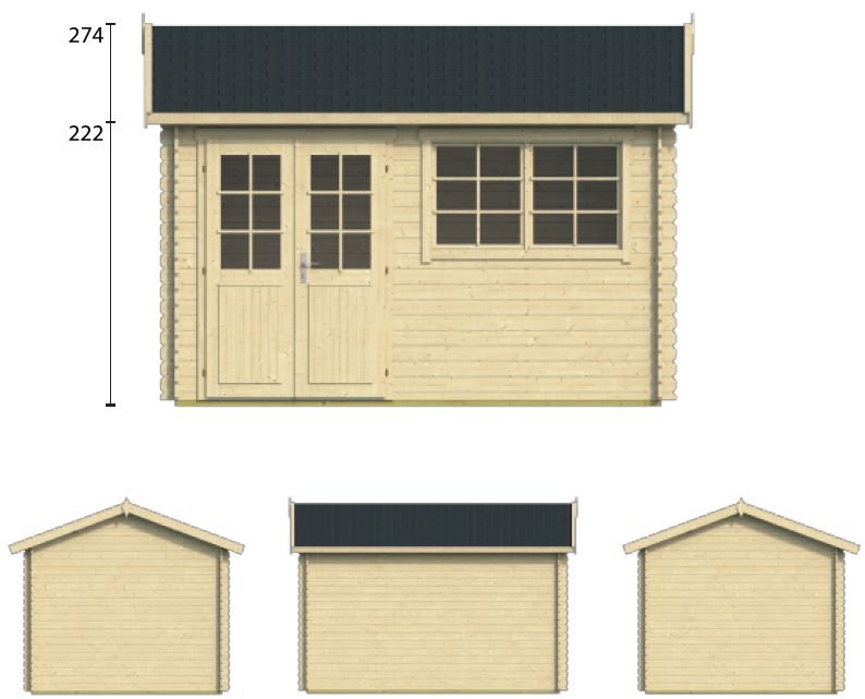 Abri de jardin en bois AKSEL de Jardin et Chalet