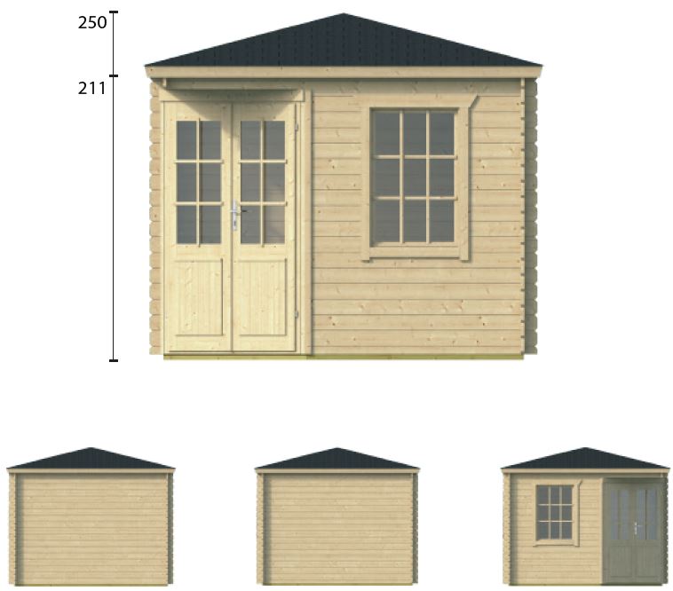 Abri de jardin toiture 4 pentes ASMUND de Jardin et Chalet