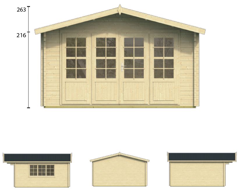 Abri de jardin studio en bois DERBY