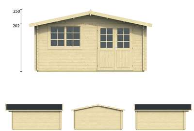 Chalet en bois 70mm Dingle