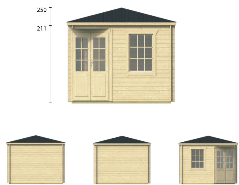 Abri de jardin en bois EMMA