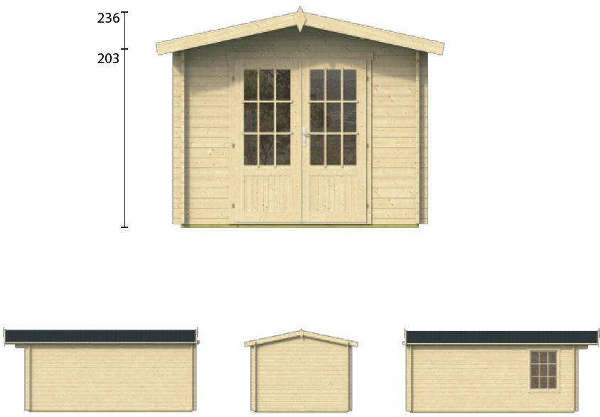 Abri de jardin en bois JULIA