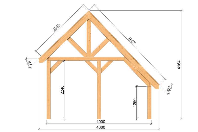 Plan de coupe bâtiment ossature bois XXL