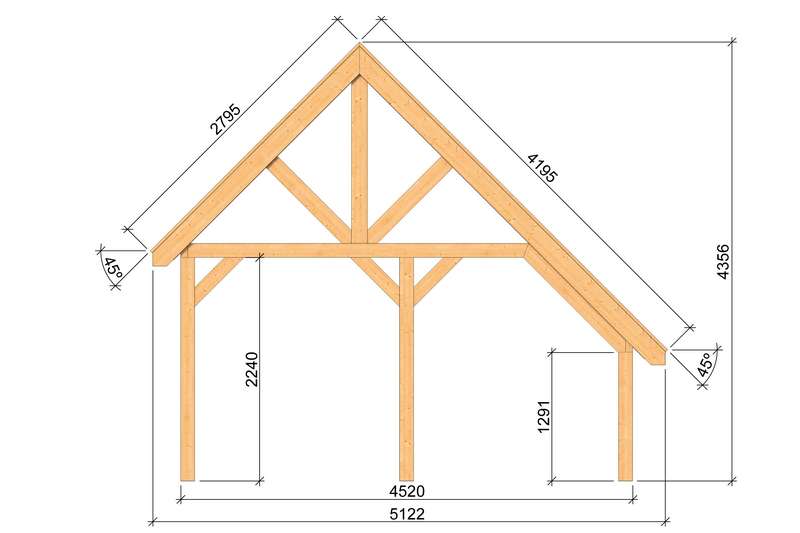 Plan de coupe construction ossature bois XL