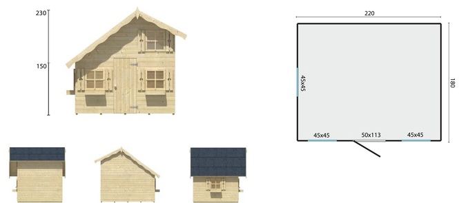 cabane de jardin en bois enfant LOLA