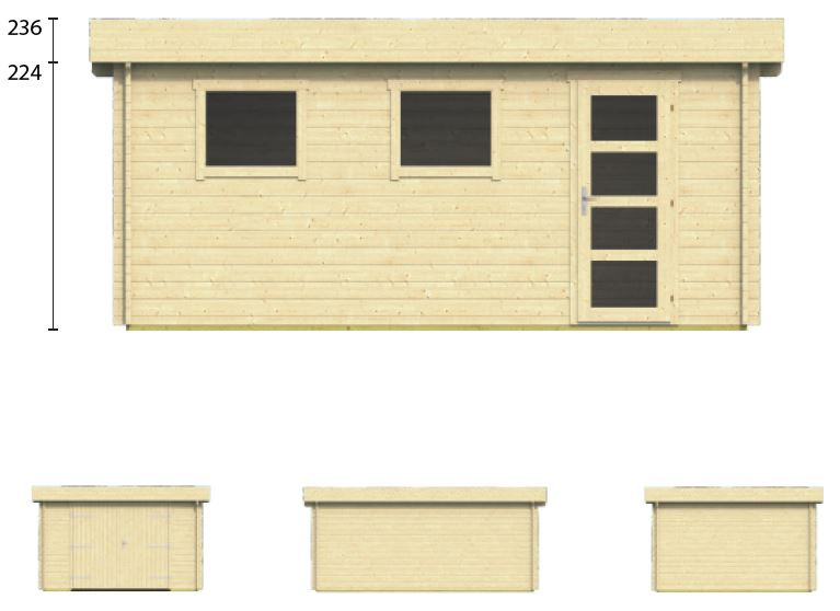 Garage voiture design à toit plat MARKETTA