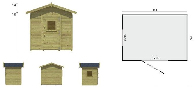 petit chalet en bois PIPPI