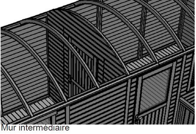 Constructeur de roulotte en bois avec mur intermédiaire