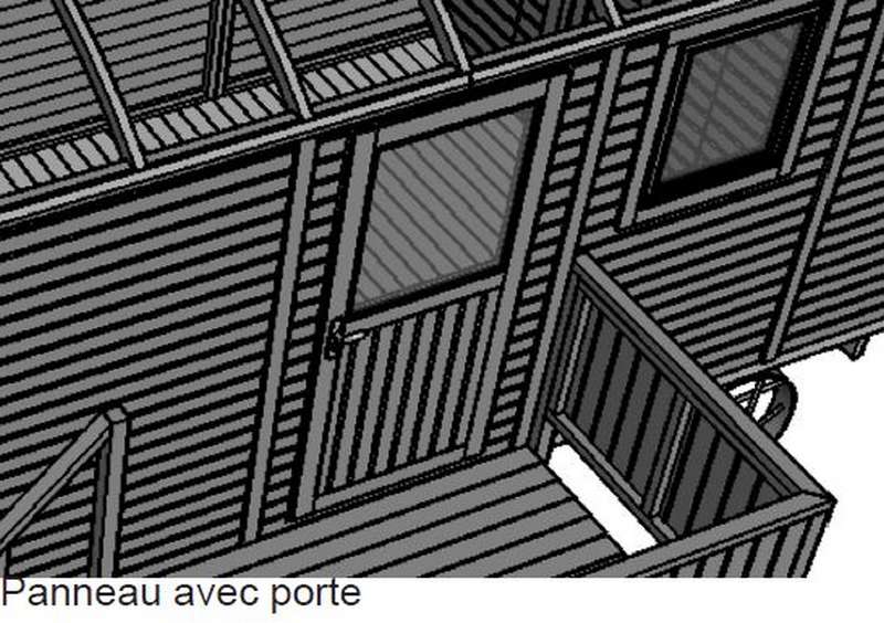 fabricant de roulotte en bois ajouter une porte