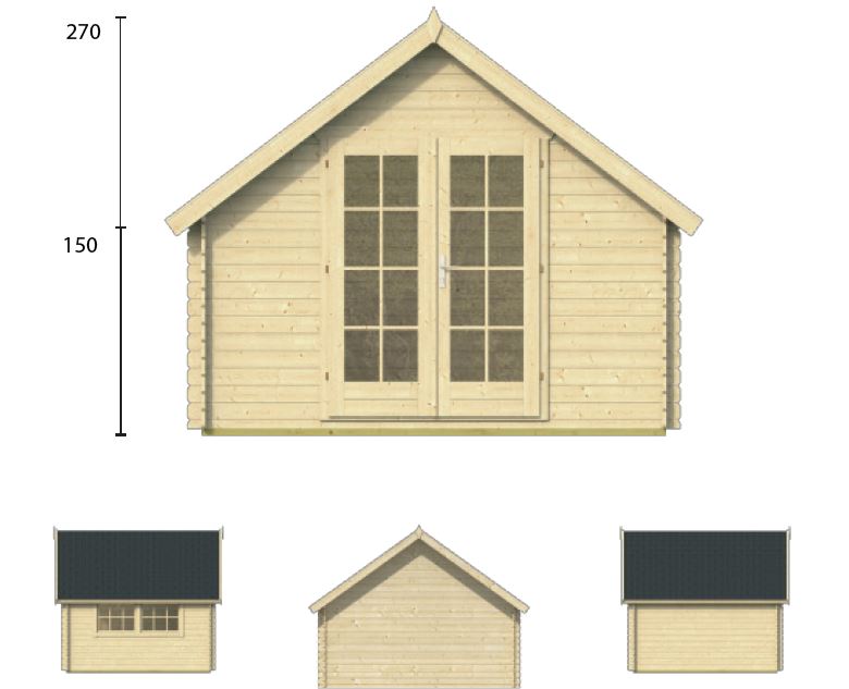 Abri de jardin en bois SKOV de Jardin et Chalet