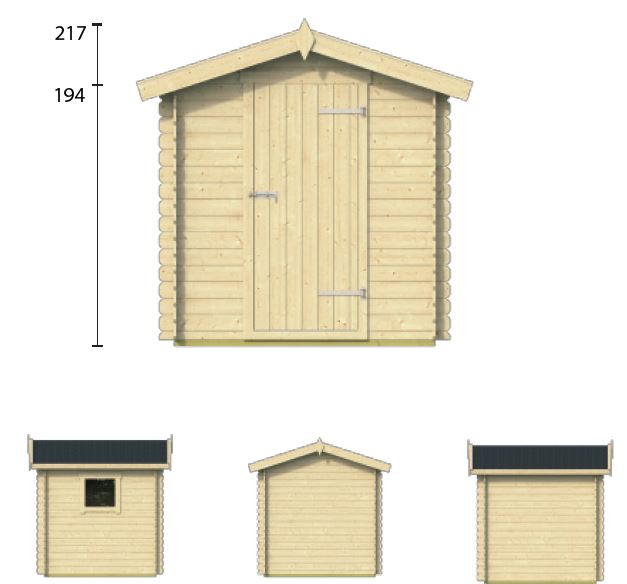 abri de jardin ARGO 200x200, Jardin et Chalet