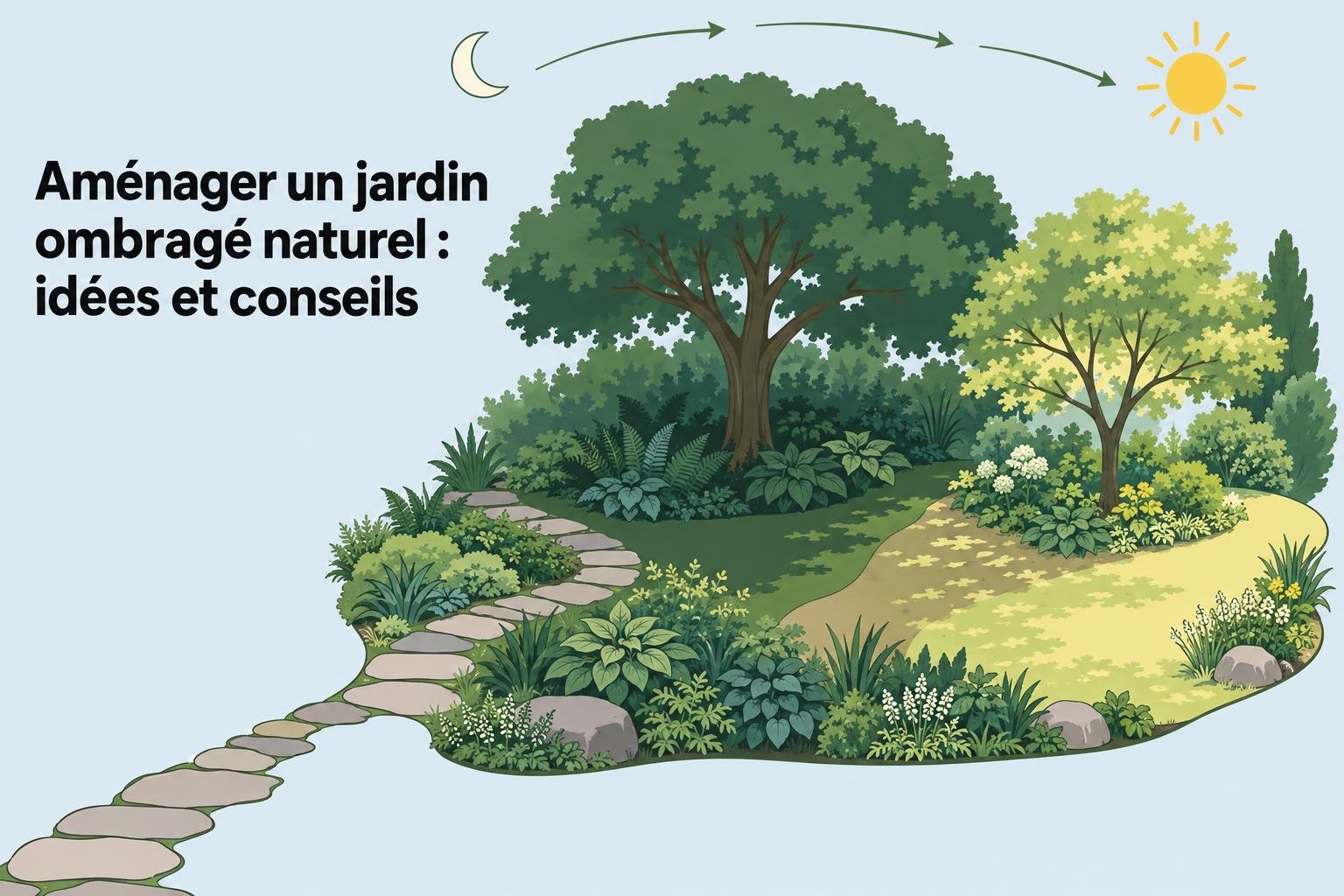 Aménager un jardin ombragé naturel : idées et conseils
