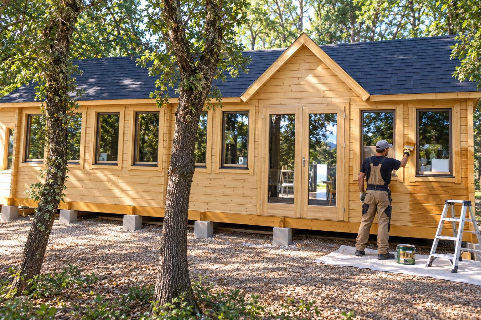 Entretien d'une maison en bois : bardage et fréquences