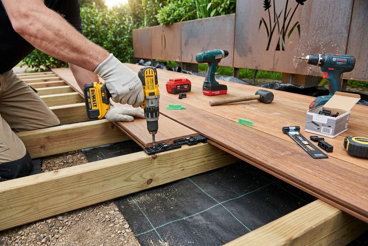 Comment poser une terrasse composite étape par étape