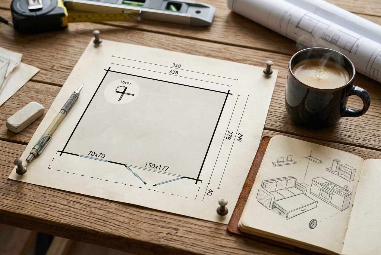 Agencement intérieur de roulotte en bois compact : guide complet